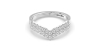 Double rangs alliance diamants or blanc
