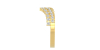 Double rangs alliance diamants or jaune