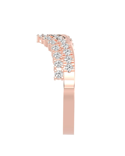 Double rangs alliance diamants or rose