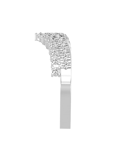 Double rangs alliance diamants or blanc