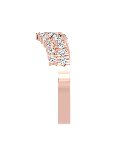 Double rangs alliance diamants or rose