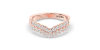 Double rangs alliance diamants or rose
