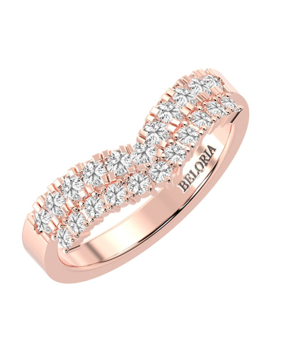 Double rangs alliance diamants or rose