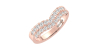 Double rangs alliance diamants or rose