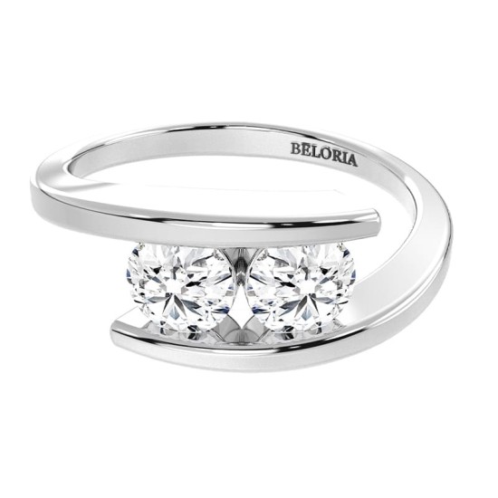 bague pour femme en or blanc 18k et diamants