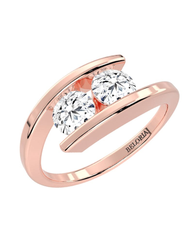 bague pour femme en or rose 18k et diamants