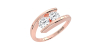 bague pour femme en or rose 18k et diamants