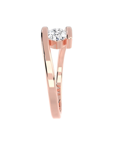 bague pour femme en or rose 18k et diamants