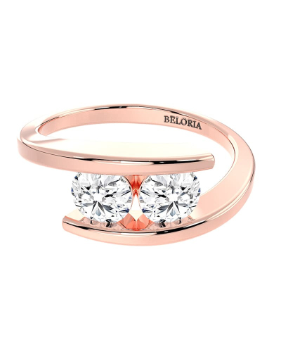 bague pour femme en or rose 18k et diamants