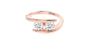 bague pour femme en or rose 18k et diamants