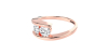 bague pour femme en or rose 18k et diamants