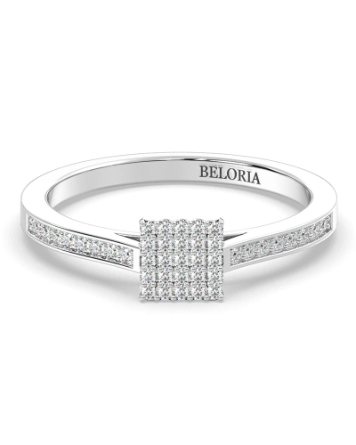 bague pour femme en or blanc 18k et diamants