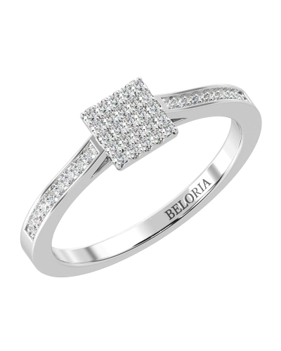 bague pour femme en or blanc 18k et diamants
