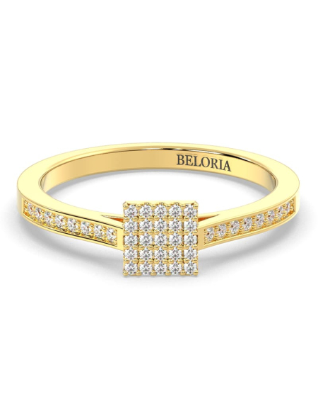bague pour femme en or rose 18k et diamants 2