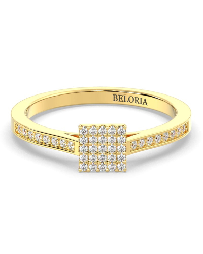 bague pour femme en or jaune 18k et diamants