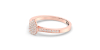 bague poire pour femme en or rose 18k et diamants