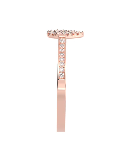 bague poire pour femme en or rose 18k et diamants