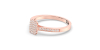 Solitaire Emeraude accompagné en or rose 18k et diamants