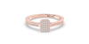 Solitaire Emeraude accompagné en or rose 18k et diamants