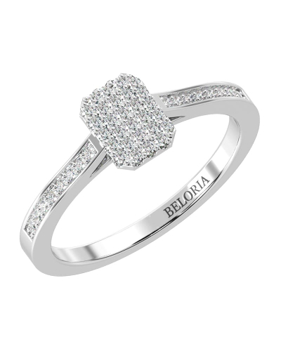 Solitaire Emeraude accompagné en or jaune 18k et diamants