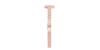 Solitaire coussin accompagné en or rose 18k et diamants