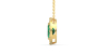 Collier en or jaune 18K émeraude oval et son halo diamant