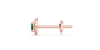 Boucles d'oreilles en or rose 18K émeraude coussin et halo de diamants