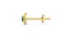 Boucles d'oreilles en or jaune 18K émeraude coussin et halo de diamants