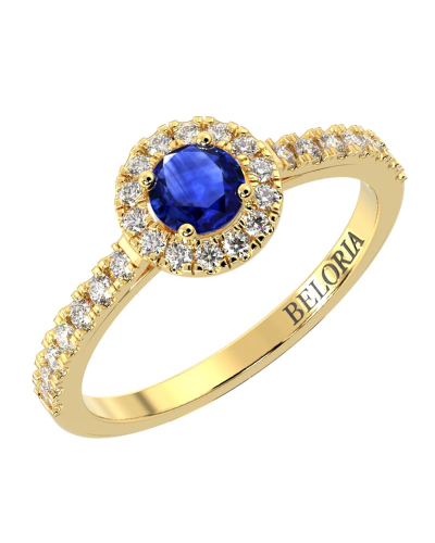 Bague or jaune 18k saphir jaune et diamants