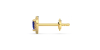 Boucles d'oreilles or jaune 18K saphir poire et halo de diamants