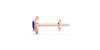 Boucles d'oreilles or rose 18K saphir poire et halo de diamants