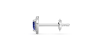 Boucles d'oreilles or blanc 18K saphir poire et halo de diamants