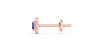Boucles d'oreilles or rose 18K saphir princesse et halo de diamants