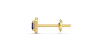 Boucles d'oreilles or jaune 18K saphir princesse et halo de diamants