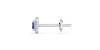 Boucles d'oreilles or blanc 18K saphir princesse et halo de diamants