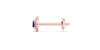 Boucles d'oreilles or rose 18K saphir rond et halo de diamants