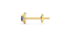 Boucles d'oreilles en or jaune 18k saphir coussin et halo de diamants