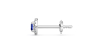 Boucles d'oreilles en or blanc 18k saphir coussin et halo de diamants