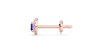 Boucles d'oreilles en or rose 18k saphir coussin et halo de diamants
