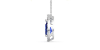 Collier halo poire or blanc