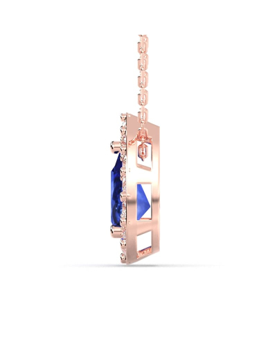Collier halo poire or rose