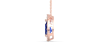 Collier halo poire or rose