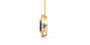 Collier en or jaune 18K saphir ovale et son halo diamant