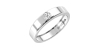 Alliance pour homme ou femme en Or blanc 18K et Diamants