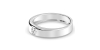 Alliance pour homme ou femme en Or blanc 18K et Diamants