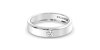 Alliance pour homme ou femme en Or blanc 18K et Diamants