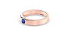 Alliance Homme et femme en or rose 18K et Saphir Bleu
