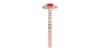 Bague or rose 18 carats rubis rond et diamants