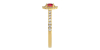 Bague or jaune 18 carats rubis rond et diamants