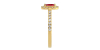Bague Solitaire en Or jaune rubis  Halo Accompagné Diamant